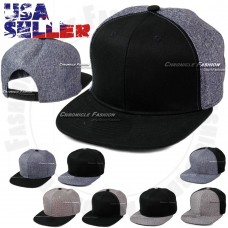 Baseball Cap Cotton Snapback Solid Plain Flat Bill Adjustable Caps Hat Denim New  eb-35536399